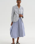 Stripe Skirt, White & Blue
