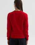 V-Neck Top, Red
