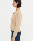 Long Sleeve Cardigan, Beige