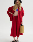 Technical Skirt, Red