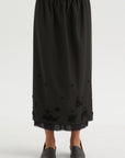 Tailored Embellished Skirt, Black