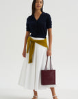 Cotton Voluminous Skirt, White