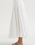 Cotton Voluminous Skirt, White