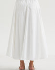 Cotton Voluminous Skirt, White