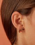 Deco Rombo P Mini Earrings, Yellow Gold