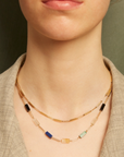 Deco Tubitos Necklace, Yellow Gold