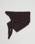 Nessa Stripe Small Bandana, Grey & Garnet