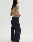 Krysta Stripe Cashmere Top, Fawn & Ivory