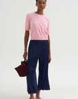 Greta Fine Cotton Stretch Top, Cameo