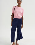 Greta Fine Cotton Stretch Top, Cameo