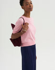 Greta Fine Cotton Stretch Top, Cameo