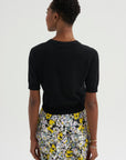 Tate Fine Cotton Stretch Cardigan, Black
