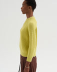 Chelsea - Solid Cotton Sweater, Citron