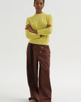 Chelsea - Solid Cotton Sweater, Citron