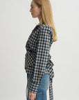 Gathered Waist Wrap Top, Petrol