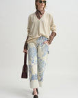 Bias Cut Fitted Shirt, Stone