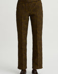 Cloqué Jacquard Pants, Khaki