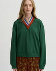 Layered V-Neck Sweatshirt