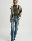 Short Sleeve Raglan Sweater, Forest