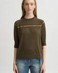 Short Sleeve Raglan Sweater, Forest