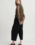 Striped V-Neck Sweater Vest, Forest