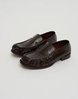 Ruched Loafer, Olive