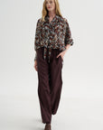 Printed Top, Brown