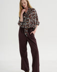 Printed Top, Brown