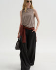 Stripe Pants, Dark Brown