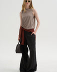 Stripe Pants, Dark Brown