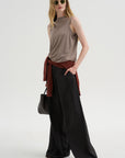 Stripe Pants, Dark Brown