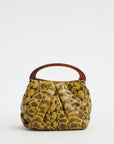 Snake Print Bag, Yellow