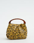 Snake Print Bag, Yellow
