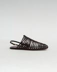Braided Sandal, Dark Brown