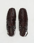 Braided Sandal, Dark Brown