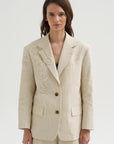 Embroidered Blazer, Ecru