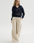 V-Neckline Sweater, Navy