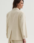 Embroidered Blazer, Ecru