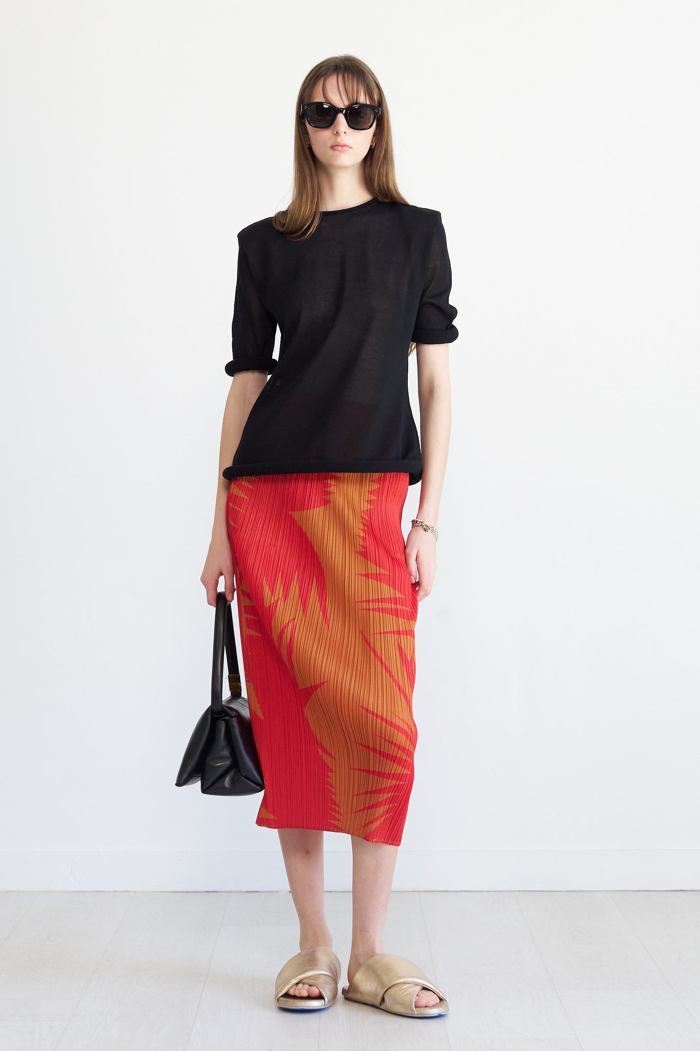 Pleats Please by Issey Miyake - Piquant, Brown Chile