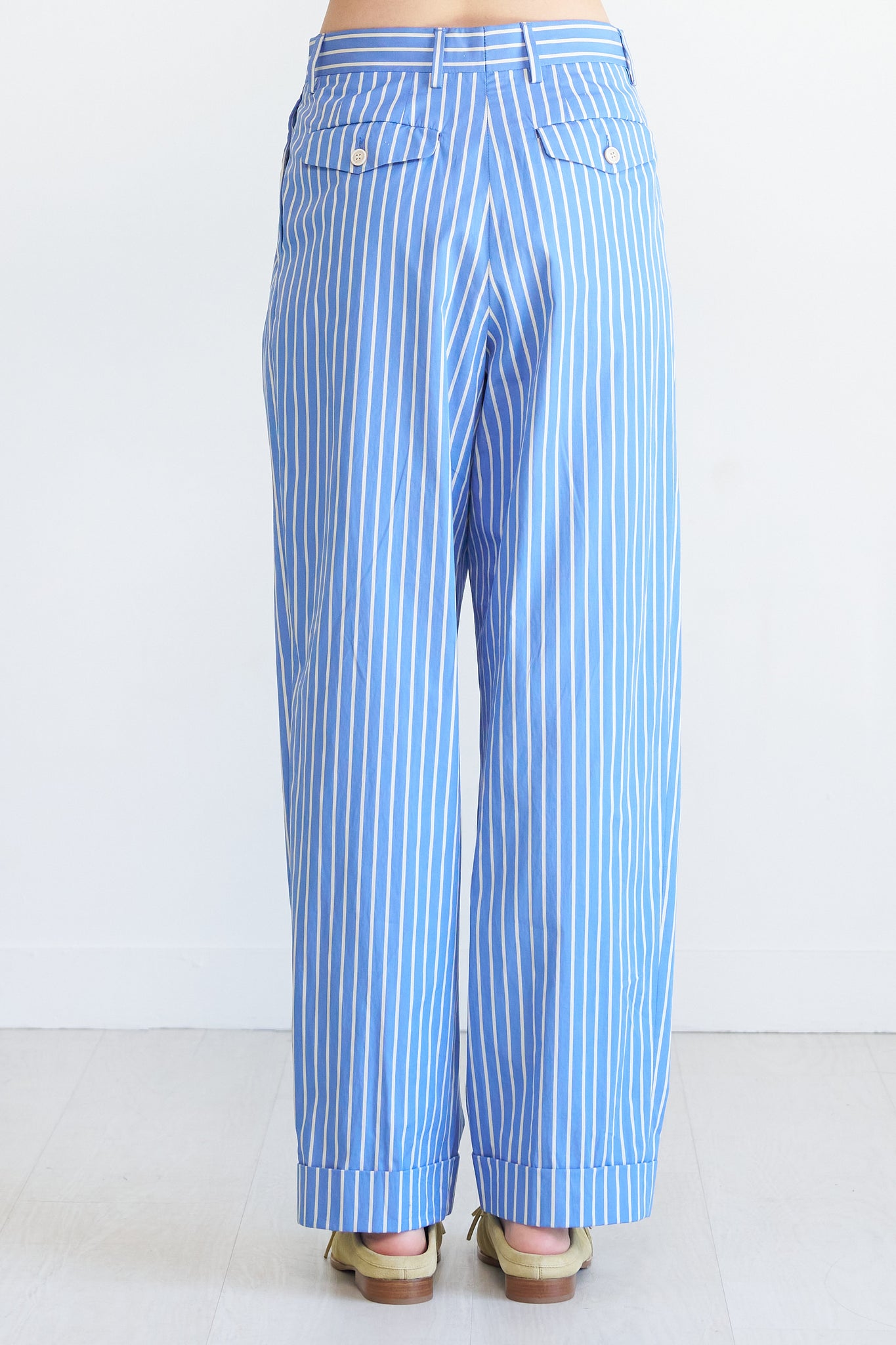 DRIES VAN NOTEN - Stripe Pants, Light Blue