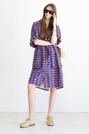 DRIES VAN NOTEN - V-Neck Dress, Purple