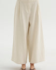 Full Pants Short Satin Twist, Ivory