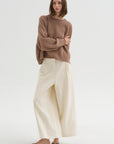 Full Pants Short Satin Twist, Ivory