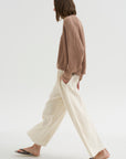 Full Pants Short Satin Twist, Ivory