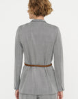 Loose Blazer - Fischgrat, Silver Grey