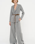 Loose Blazer - Fischgrat, Silver Grey