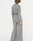 Loose Blazer - Fischgrat, Silver Grey
