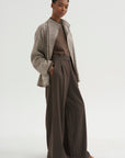Full Pants - Spigato, Dark Taupe