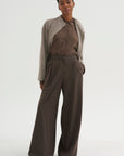 Full Pants - Spigato, Dark Taupe