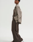 Full Pants - Spigato, Dark Taupe